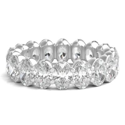 Oval-Cut Diamond Eternity Band in 14k White Gold (7 ct. tw.)
