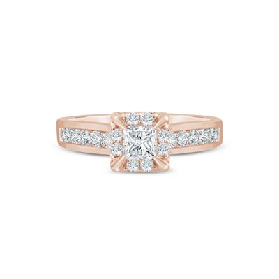 Princess-Cut Diamond Engagement Ring in 14K Rose Gold (7/8 ct. tw.)