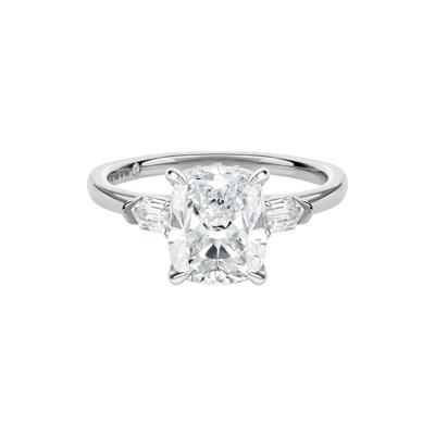 Jules Lab Grown Diamond Elongated Cushion Engagement Ring in 14K White Gold (2-3/8 ct. tw.)
