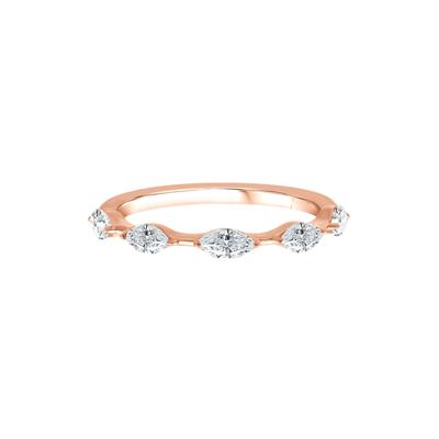 Lab Grown Diamond Marquise Stack Ring in 10K Rose Gold (1/2 ct. tw.)