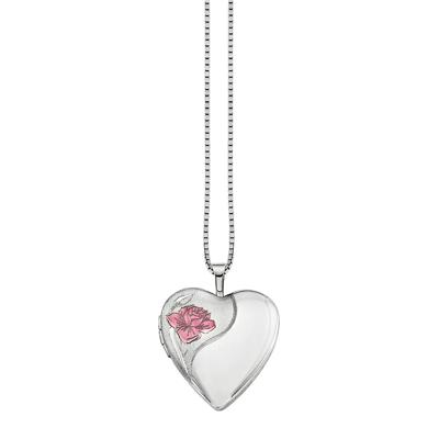 Heart Locket Pendant in Sterling Silver