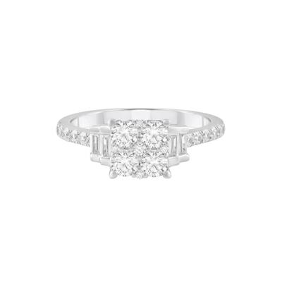 Diamond Composite Engagement Ring in 10K White Gold (1 ct. tw.)