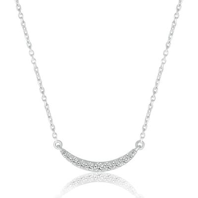 Diamond Smile Necklace in Sterling Silver (1/8 ct. tw.)