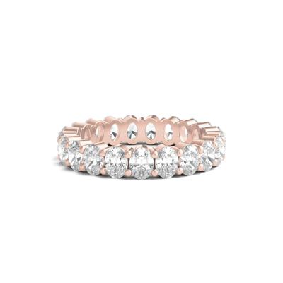 Lab Grown Oval Diamond Eternity Band in 14K Rose Gold (3 ct. tw.)
