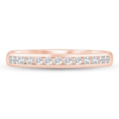 Diamond Channel Band in 14K Rose Gold (1/4 ct. tw.)