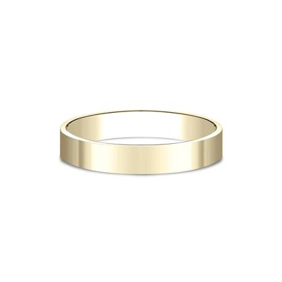 Flat Plain Wedding Band in 14K Yellow Gold, 3MM