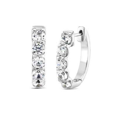 Lab Grown Diamond Hoop Earrings in 10K White Gold (2 ct. tw.)