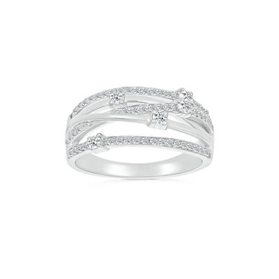 Diamond Multi-Row Ring in 10K White Gold (3/8 ct. tw.)
