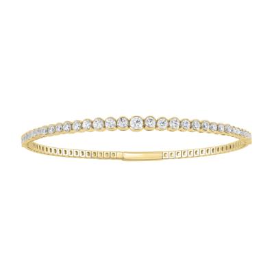 Lab Grown Diamond Bangle Bracelet in 14K Yellow Gold (2 ct. tw.)