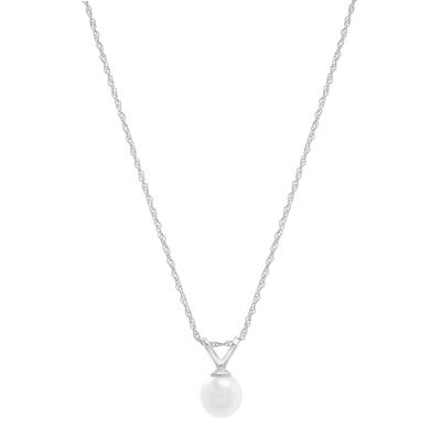 Freshwater Cultured Pearl Pendant in 10K White Gold