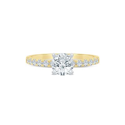 Diamond Semi-Mount Engagement Ring in 14K White and Yellow Gold (1/4 ct. tw.) (Setting Only)