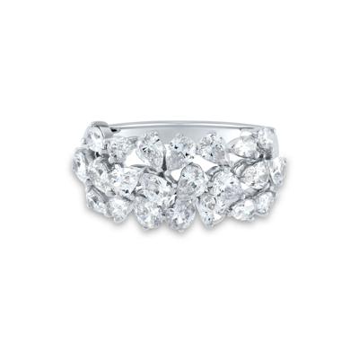 Lab Grown Diamond Three-Row Ring in 14K White Gold (2 ct. tw.)
