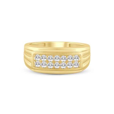 Men's Double-Row Diamond Ring in 10K Yellow Gold (1/2 ct. tw.)