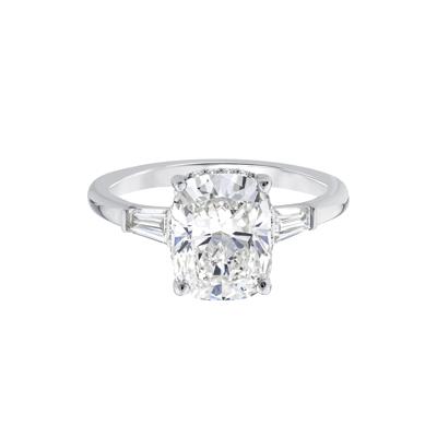 Lab Grown Cushion-Cut Diamond Engagement Ring in 14K White Gold (3 3/8 ct. tw.)