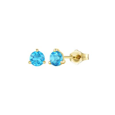 Blue Topaz Earrings in 10K White Gold | Helzberg Diamonds