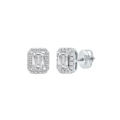 Lab Grown Diamond Stud Earrings 14K White Gold (1 1/7 ct. tw.)