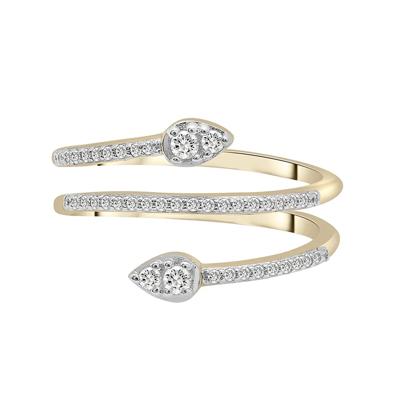 Diamond Spiral Ring in 10K Yellow Gold (1/4 ct. tw.)