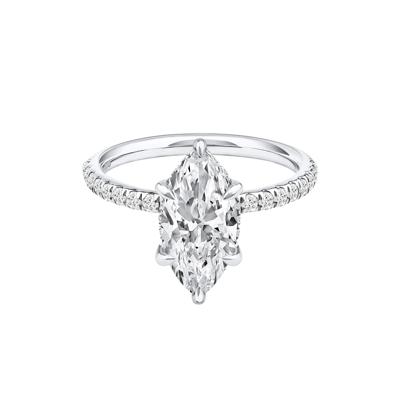 Palmer Lab Grown Diamond Marquise Engagement Ring in 14K White Gold (2 7/8 ct. tw.)