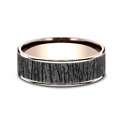 Men’s Hazel Bark Wedding Band in Tantalum