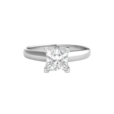 1 ct. tw. Ultima Diamond Princess Cut Solitaire Engagement Ring in 14K White Gold