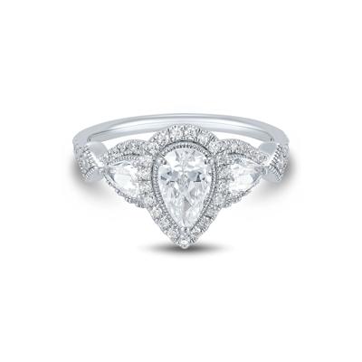 Lab Grown Diamond Engagement Ring in 10K White Gold (1 1/2 ct. tw.)