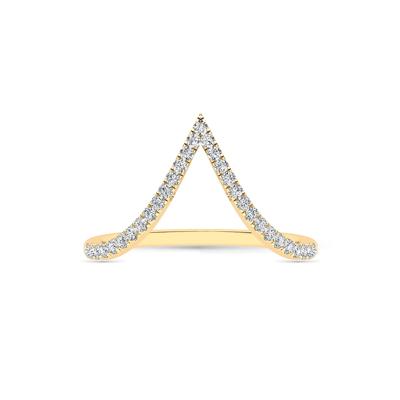 Diamond Chevron Ring in 14K Yellow Gold (1/5 ct. tw.)