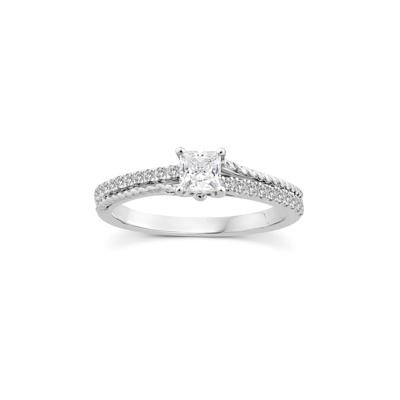 Princess-Cut Diamond Engagement Ring in 14K White Gold (5/8 ct. tw.)