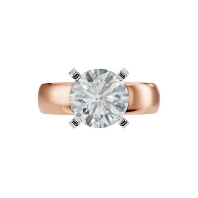 Solitaire Half-Round Semi-Mount Engagement Ring in 14K Rose Gold (Setting Only)