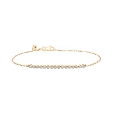 Diamond Buttercup Chain Bracelet in 10K Yellow Gold (1/4 ct. tw.)