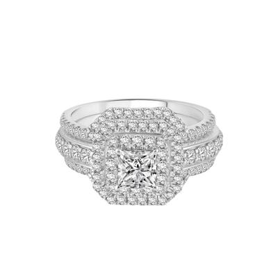 Diamond Double Halo Three-Piece Bridal Set in 14K Gold (2 ct. tw.)