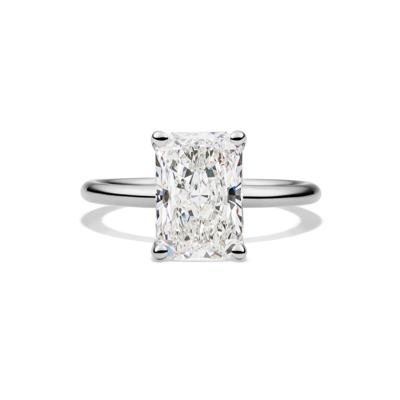 Lab Grown Diamond Radiant-Cut Solitaire Ring in Platinum (3 ct.)