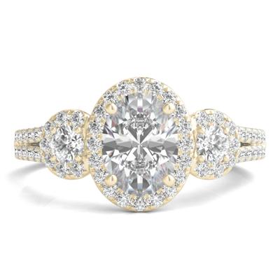 Lab Grown Diamond Oval-Shaped Engagement Ring in 14K Yellow Gold (1 3/4 ct. tw.)