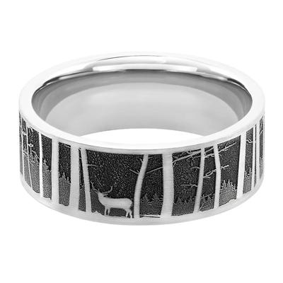 Men's Elk Mountain Band in Titanium, 9MM
