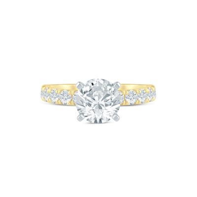 Diamond Semi-Mount Engagement Ring in 14K White and Yellow Gold (3/4 ct. tw.) (Setting Only)