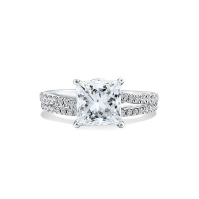 Lab Grown Diamond Princess-Cut Engagement Set in Platinum (3 ct. tw.)