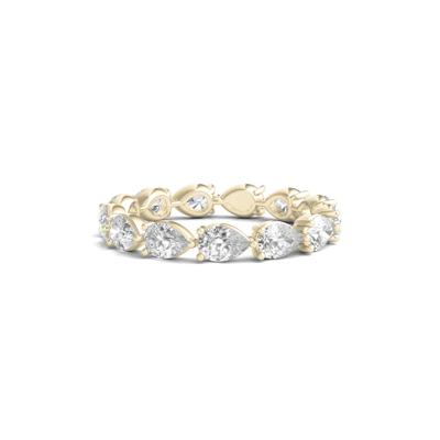 Pear-Cut Lab Grown Diamond Eternity Band in 14k Yellow Gold (2 ct. tw.)