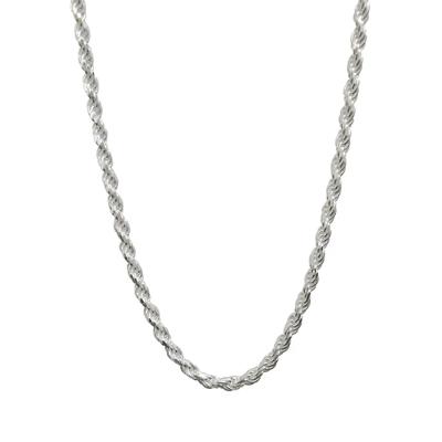 Rope Chain in Sterling Silver, 24"