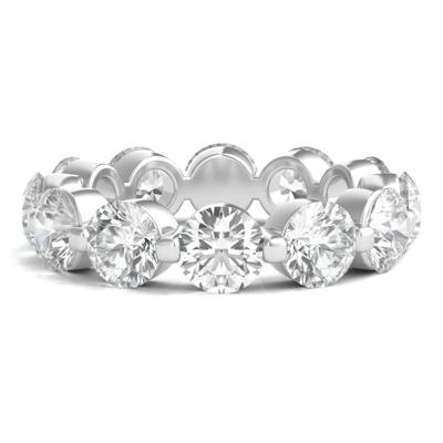 Round-Cut Diamond Shared Prong Eternity Band in Platinum (6 ct. tw.)