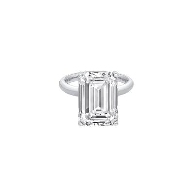 Lab Grown Diamond Emerald-Cut Solitaire Ring in 14K White Gold (9 ct.)
