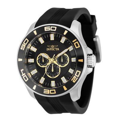 Men's Pro-Diver Watch in Black Silicone and Stainless Steel, 50MM