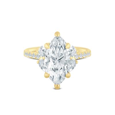Lab Grown Diamond Marquise Engagement Ring in 14K Yellow Gold (3 5/8 ct. tw.)