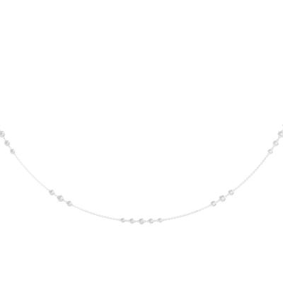 Diamond Opera Station Necklace in 18K White Gold (5 ct. tw.)