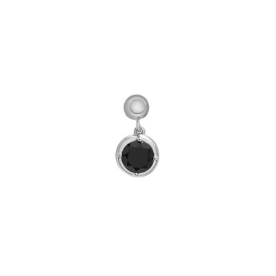 Onyx Bead Charm in Sterling Silver