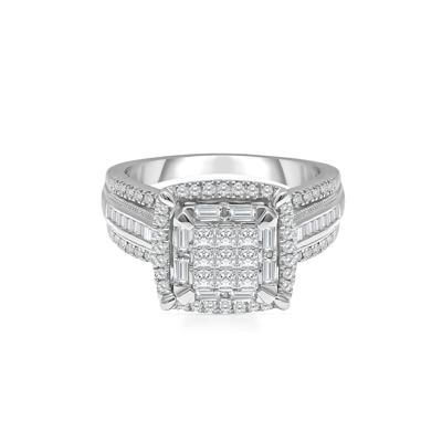 Diamond Composite Engagement Ring in 10K White Gold (1 ct. tw.)