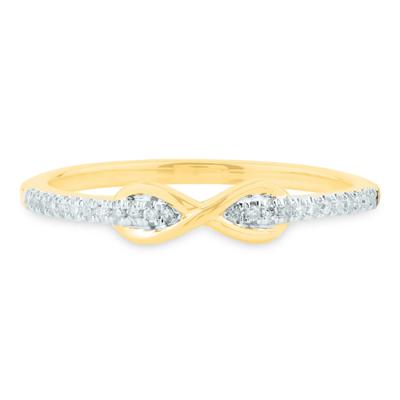 Diamond Infinity Ring in 14K Yellow Gold (1/10 ct. tw.)