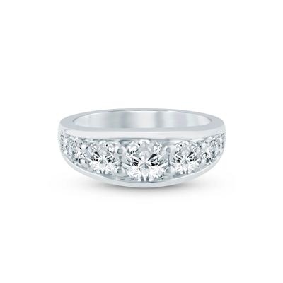 Lab Grown Diamond Graduated Channel Band in 14K White Gold (2 ct. tw.)