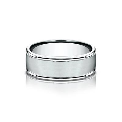 Men’s Satin Wedding Band in Platinum, 8MM