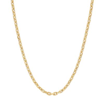 Hollow Link Chain in 14K Yellow Gold