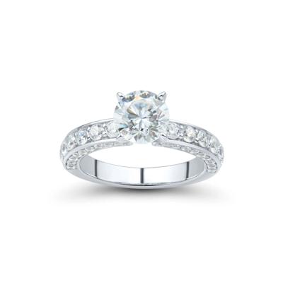 1 ct. tw. Lab Grown Diamond Semi-Mount Engagement Ring in 14k White Gold (Setting Only)