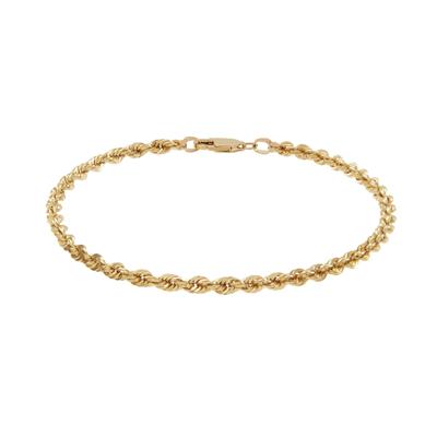 Rope Chain Bracelet in 14K Yellow Gold, 8.25”